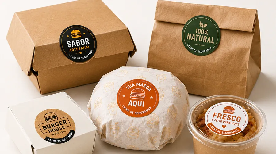 Lacres de segurança em embalagens de lanche